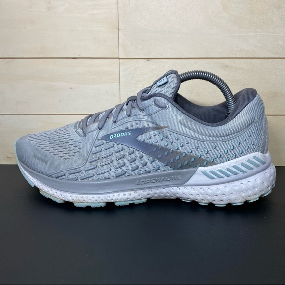 Brooks Adrenaline 21 GTS Grey Women's Size 10 Running Shoes D Wide Sneakers - Picture 4 of 11